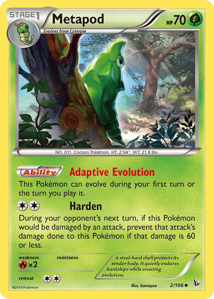 Pokemon | Metapod (2/106) [XY: Flashfire] | The Nerd Merchant