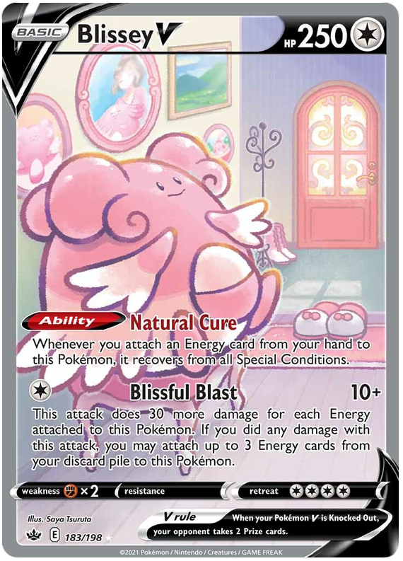 Pokemon | Blissey V (183/198) [Sword & Shield: Chilling Reign] | The Nerd Merchant