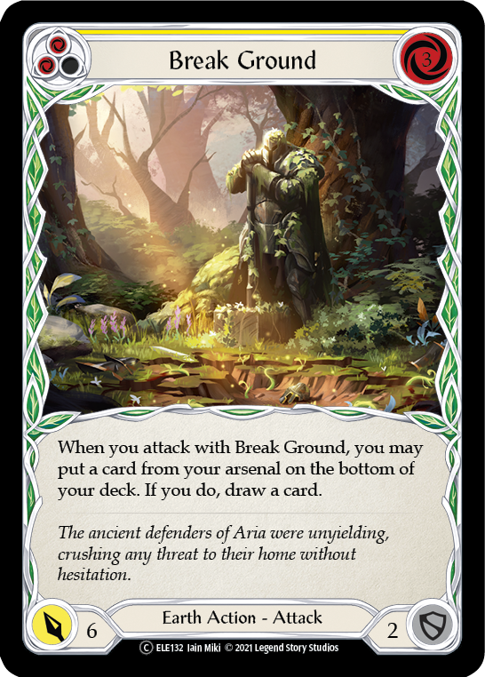 Flesh and Blood TCG | Break Ground (Yellow) [U-ELE132] (Tales of Aria Unlimited)  Unlimited Normal | The Nerd Merchant