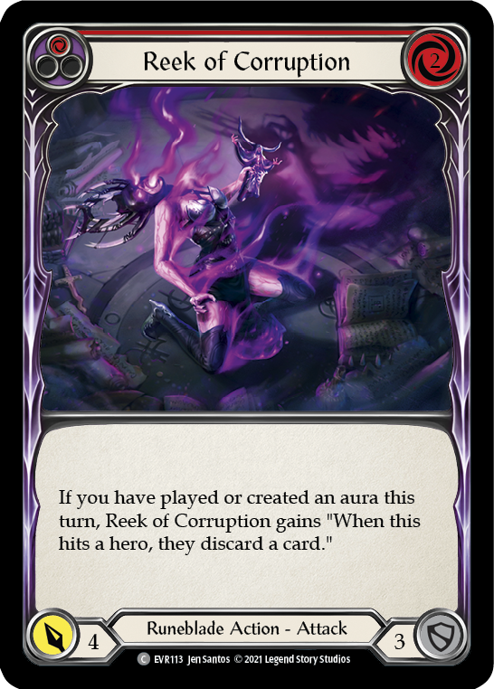 Flesh and Blood TCG | Reek of Corruption (Red) [EVR113] (Everfest)  1st Edition Rainbow Foil | The Nerd Merchant