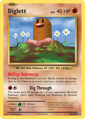 Pokemon | Diglett (55/108) [XY: Evolutions] | The Nerd Merchant