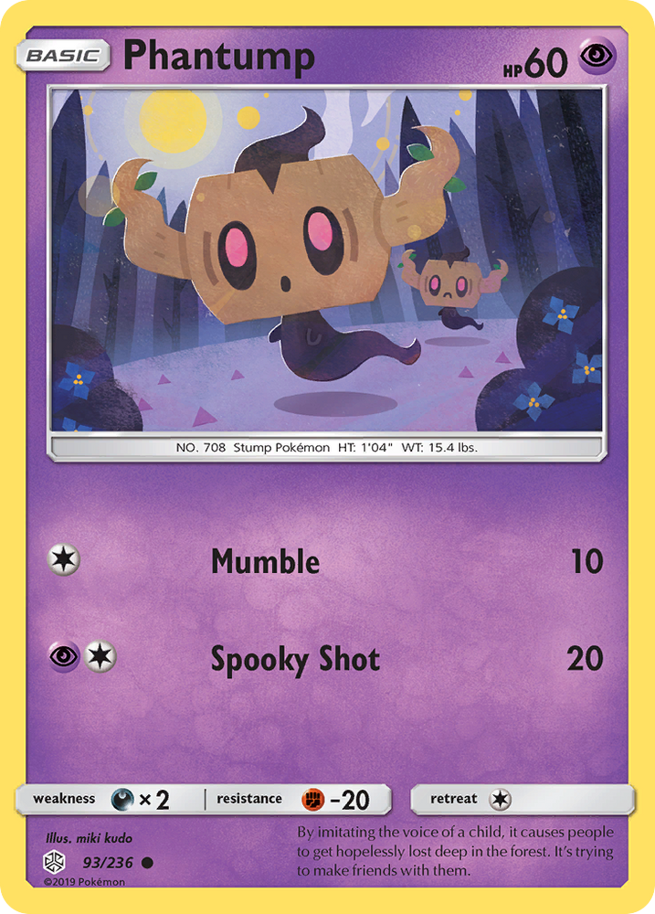 Pokemon| Phantump (93/236) [Sun & Moon: Cosmic Eclipse] | The Nerd Merchant