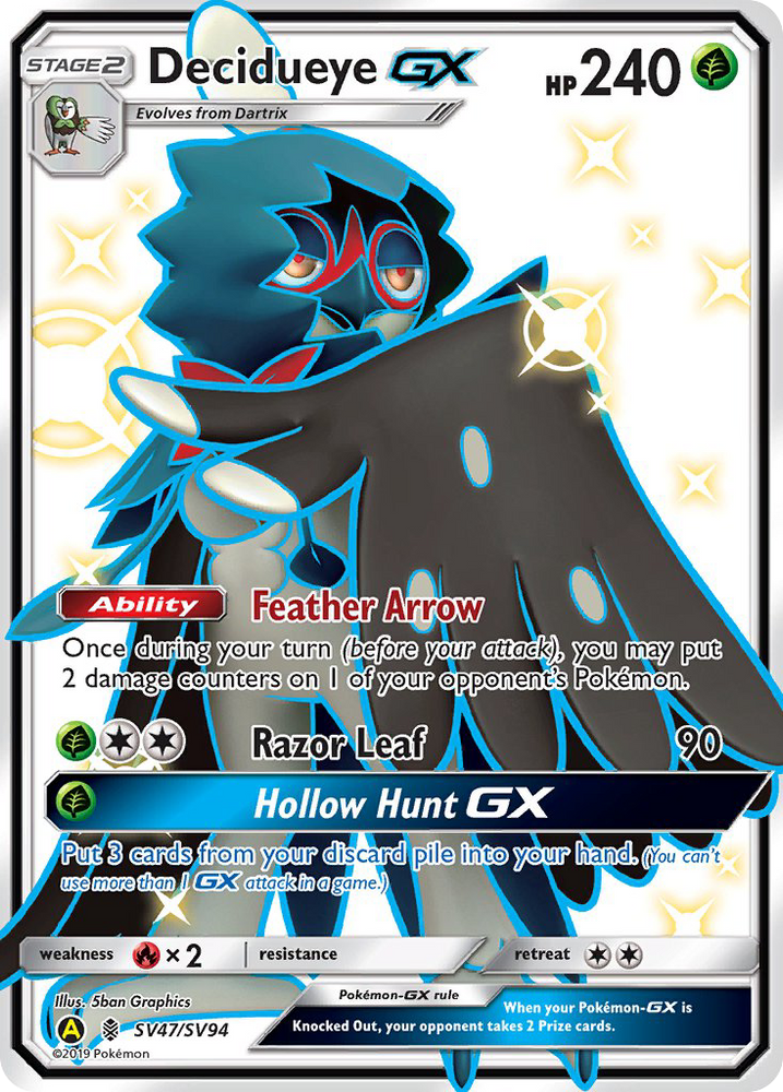 Pokemon | Decidueye GX (SV47/SV94) [Sun & Moon: Hidden Fates - Shiny Vault] | The Nerd Merchant