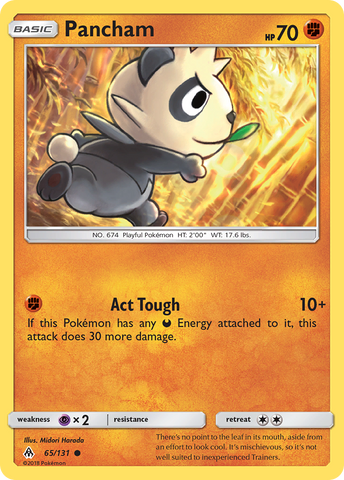 Pokemon | Pancham (65/131) [Sun & Moon: Forbidden Light] | The Nerd Merchant