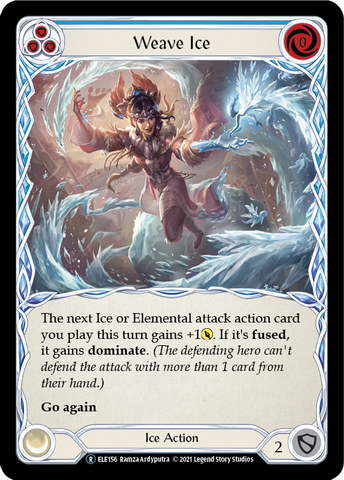 Flesh and Blood TCG | Weave Ice (Blue) [U-ELE156] (Tales of Aria Unlimited)  Unlimited Rainbow Foil | The Nerd Merchant