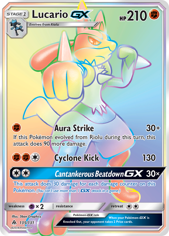 Pokemon | Lucario GX (135/131) [Sun & Moon: Forbidden Light] | The Nerd Merchant