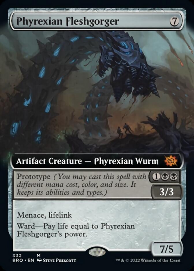Magic | Phyrexian Fleshgorger (Extended Art) [The Brothers' War] | The Nerd Merchant