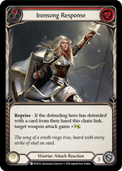 Flesh and Blood TCG | Ironsong Response (Red) [U-WTR132] (Welcome to Rathe Unlimited)  Unlimited Rainbow Foil | The Nerd Merchant