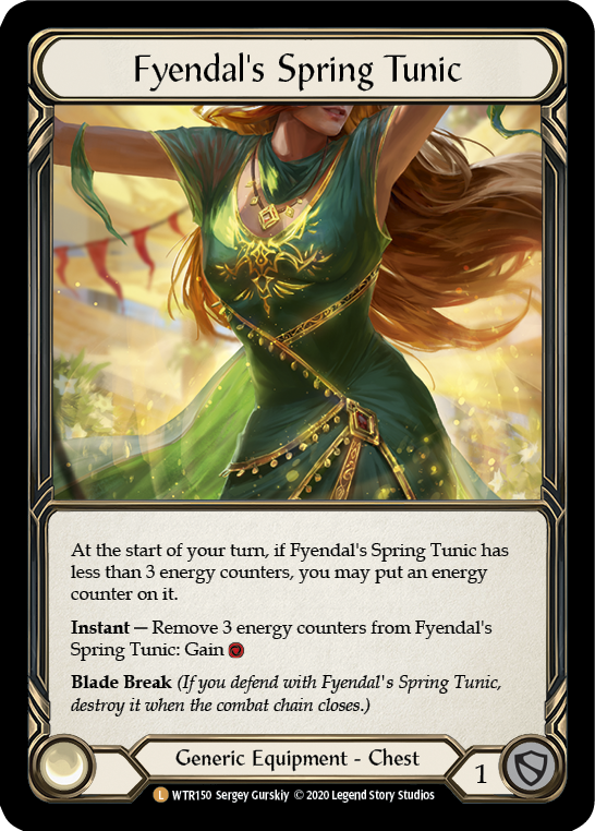 Flesh and Blood TCG | Fyendal's Spring Tunic [U-WTR150] (Welcome to Rathe Unlimited)  Unlimited Rainbow Foil | The Nerd Merchant