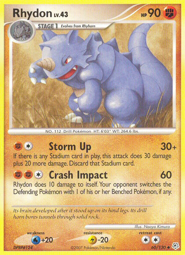 Pokemon | Rhydon (60/130) [Diamond & Pearl: Base Set] | The Nerd Merchant