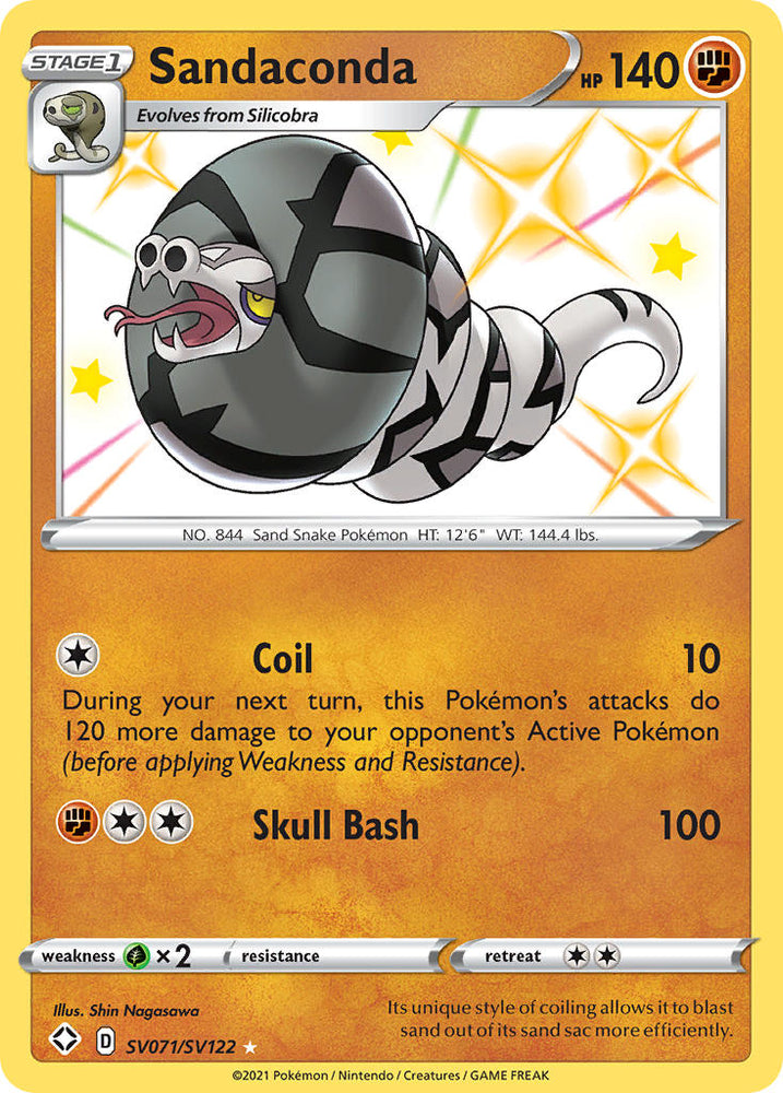 Pokemon | Sandaconda (SV071/SV122) [Sword & Shield: Shining Fates] | The Nerd Merchant