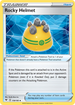 Pokemon | Rocky Helmet (159/185) [Sword & Shield: Vivid Voltage] | The Nerd Merchant