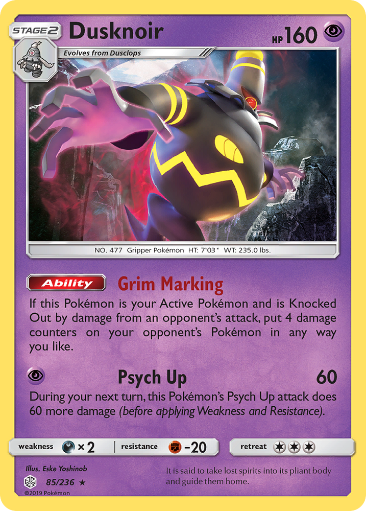 Pokemon| Dusknoir (85/236) [Sun & Moon: Cosmic Eclipse] | The Nerd Merchant
