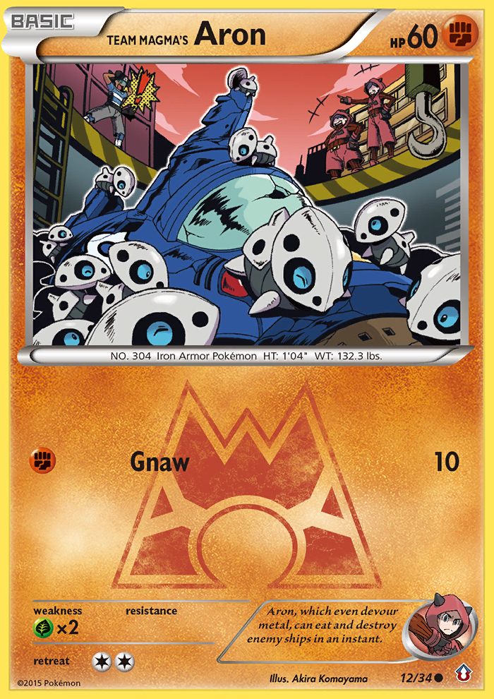 Pokemon | Team Magma's Aron (12/34) [XY: Double Crisis] | The Nerd Merchant