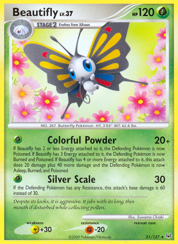 Pokemon | Beautifly (21/127) [Platinum: Base Set] | The Nerd Merchant