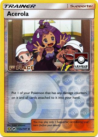 Pokemon | Acerola (112a/147) (League Promo 1st Place) [Sun & Moon: Burning Shadows] | The Nerd Merchant