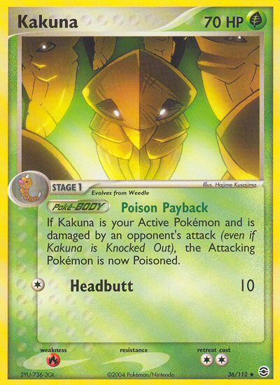 Pokemon | Kakuna (36/112) [EX: FireRed & LeafGreen] | The Nerd Merchant
