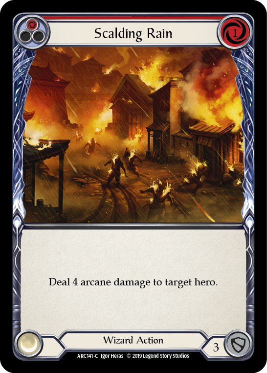 Flesh and Blood TCG | Scalding Rain (Red) [ARC141-C] (Arcane Rising)  1st Edition Normal | The Nerd Merchant