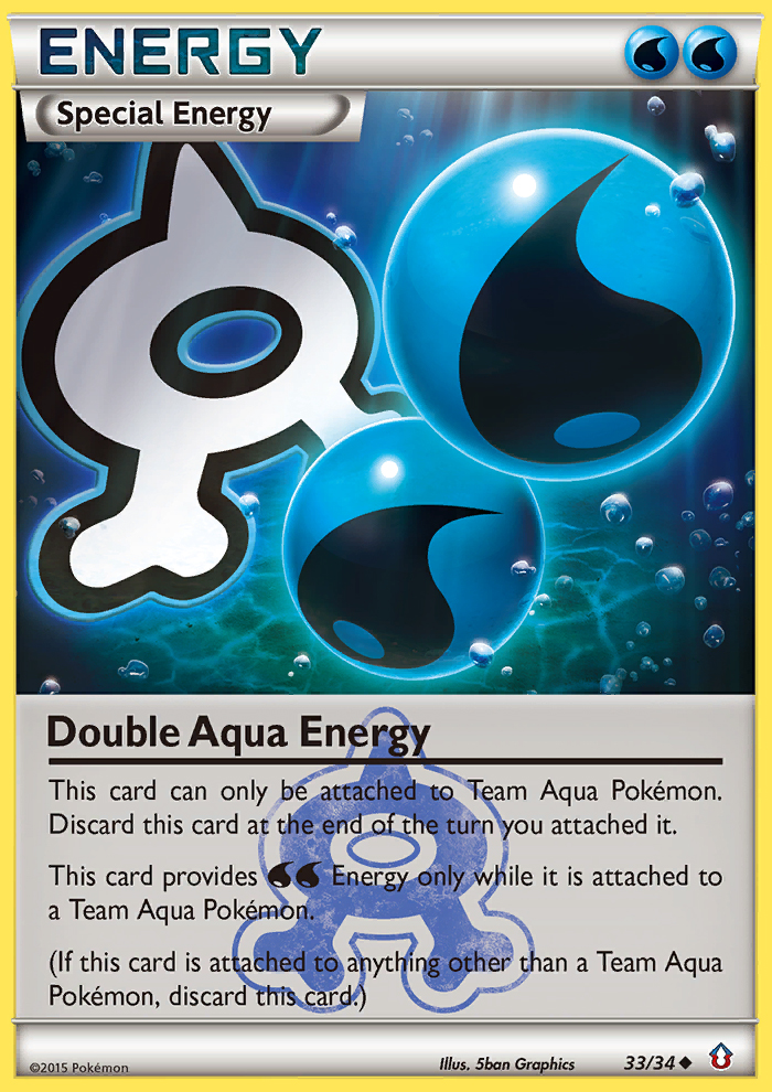 Pokemon | Double Aqua Energy (33/34) [XY: Double Crisis] | The Nerd Merchant