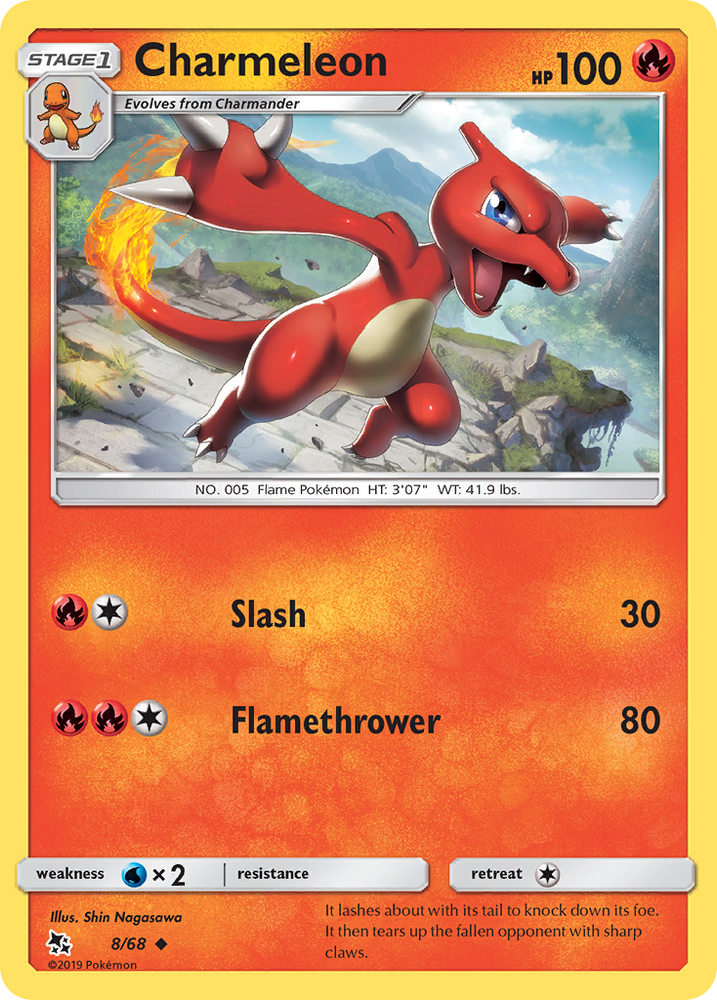 Pokemon | Charmeleon (8/68) [Sun & Moon: Hidden Fates] | The Nerd Merchant