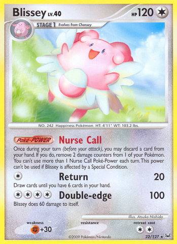 Pokemon | Blissey (22/127) [Platinum: Base Set] | The Nerd Merchant