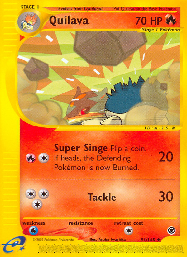 Pokemon | Quilava (91/165) [Expedition: Base Set] | The Nerd Merchant