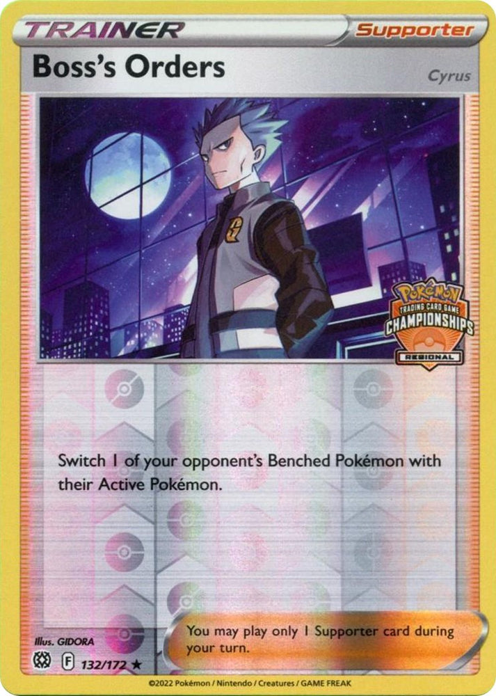 Pokemon | Boss's Orders (132/172) (Regional Championship Promo) [Sword & Shield: Brilliant Stars] | The Nerd Merchant