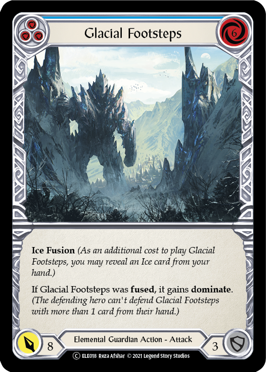 Flesh and Blood TCG | Glacial Footsteps (Blue) [U-ELE018] (Tales of Aria Unlimited)  Unlimited Normal | The Nerd Merchant