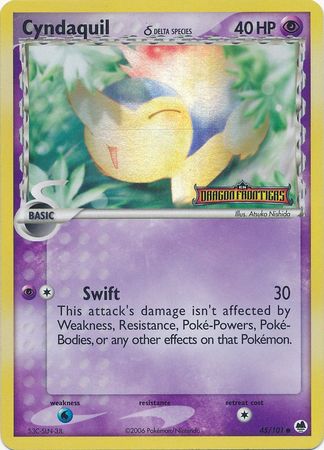 Pokemon | Cyndaquil (45/101) (Delta Species) (Stamped) [EX: Dragon Frontiers] | The Nerd Merchant