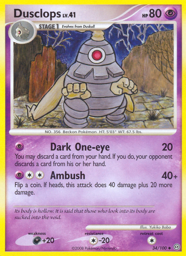 Pokemon | Dusclops (34/100) [Diamond & Pearl: Stormfront] | The Nerd Merchant