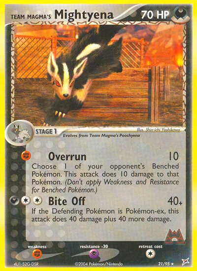 Pokemon | Team Magma's Mightyena (21/95) [EX: Team Magma vs Team Aqua] | The Nerd Merchant