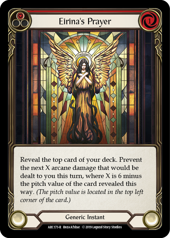 Flesh and Blood TCG | Eirina's Prayer (Red) [ARC173-R] (Arcane Rising)  1st Edition Normal | The Nerd Merchant