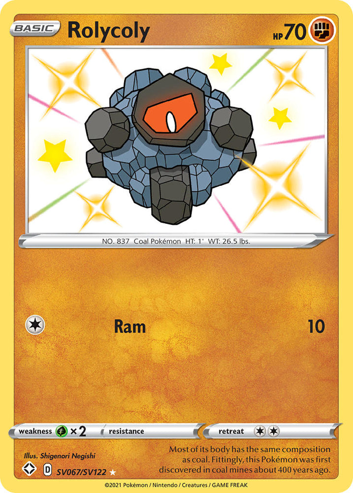 Pokemon | Rolycoly (SV067/SV122) [Sword & Shield: Shining Fates] | The Nerd Merchant