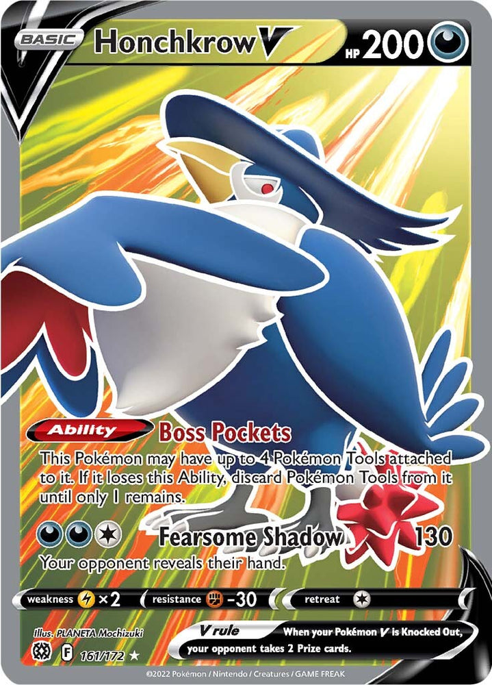 Pokemon | Honchkrow V (161/172) [Sword & Shield: Brilliant Stars] | The Nerd Merchant