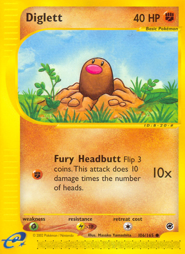 Pokemon | Diglett (106/165) [Expedition: Base Set] | The Nerd Merchant
