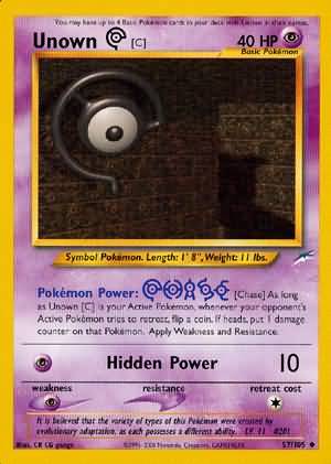Pokemon | Unown [C] (57/105) [Neo Destiny Unlimited] | The Nerd Merchant