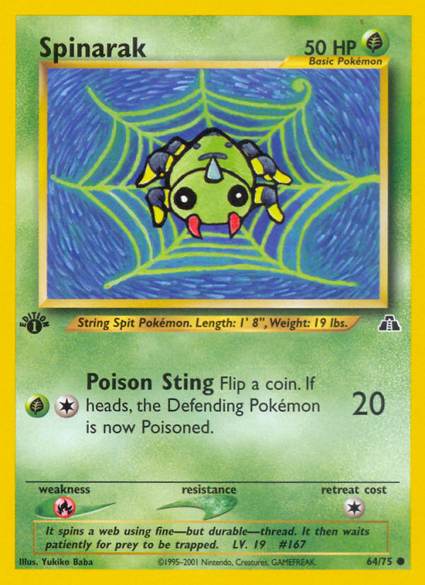 Pokemon | Spinarak (64/75) [Neo Discovery 1st Edition] | The Nerd Merchant
