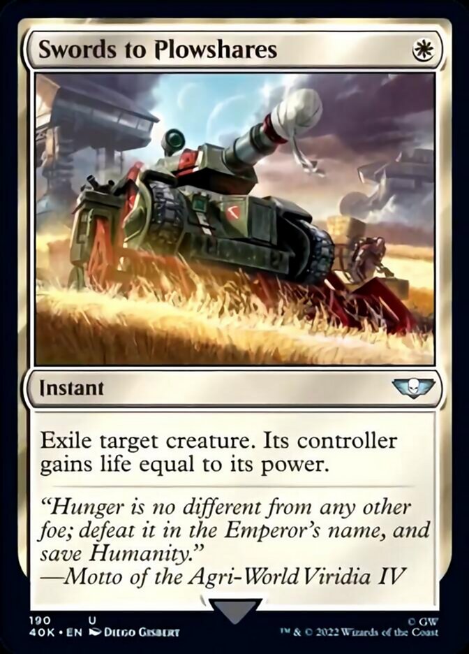 Magic | Swords to Plowshares (Surge Foil) [Warhammer 40,000] | The Nerd Merchant