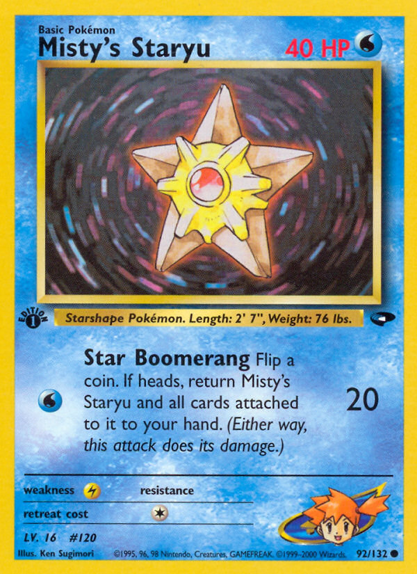 Pokemon | Misty's Staryu (92/132) [Gym Challenge 1st Edition] | The Nerd Merchant