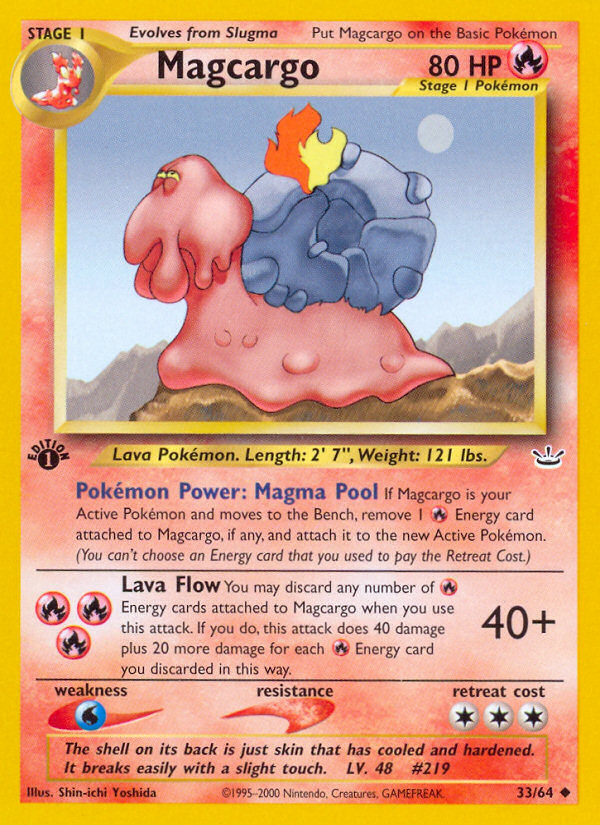 Pokemon | Magcargo (33/64) [Neo Revelation 1st Edition] | The Nerd Merchant