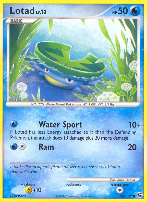 Pokemon | Lotad (92/132) [Diamond & Pearl: Secret Wonders] | The Nerd Merchant