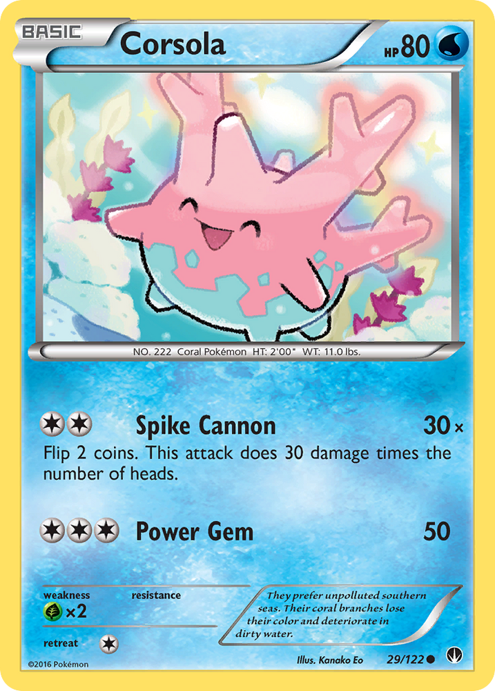 Pokemon | Corsola (29/122) [XY: BREAKpoint] | The Nerd Merchant