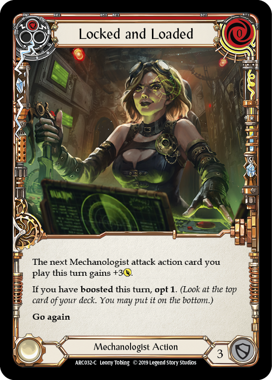 Flesh and Blood TCG | Locked and Loaded (Red) [ARC032-C] (Arcane Rising)  1st Edition Normal | The Nerd Merchant