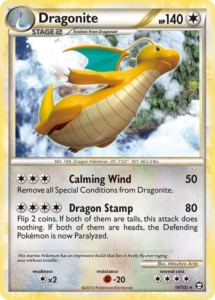 Pokemon | Dragonite (18/102) [HeartGold & SoulSilver: Triumphant] | The Nerd Merchant