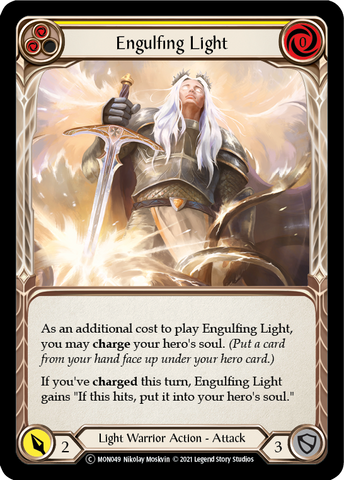 Flesh and Blood TCG | Engulfing Light (Yellow) [U-MON049-RF] (Monarch Unlimited)  Unlimited Rainbow Foil | The Nerd Merchant
