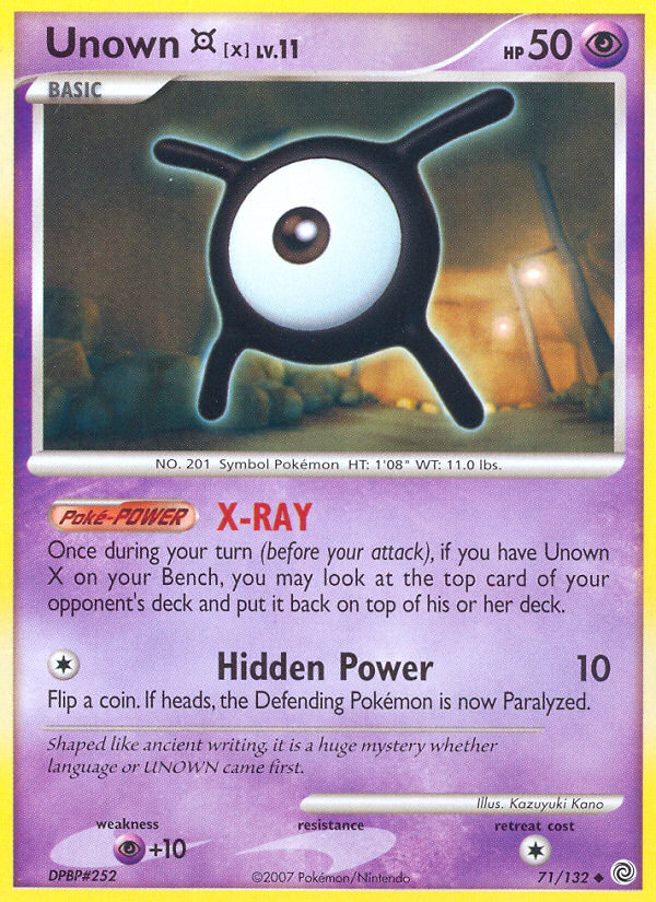 Pokemon | Unown X (71/132) [Diamond & Pearl: Secret Wonders] | The Nerd Merchant