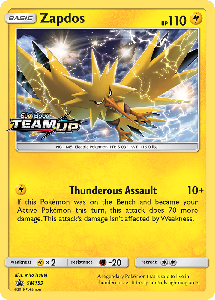 Pokemon | Zapdos (SM159) [Sun & Moon: Black Star Promos] | The Nerd Merchant