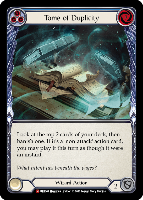 Flesh and Blood TCG | Tome of Duplicity [UPR168] (Uprising)  Rainbow Foil | The Nerd Merchant