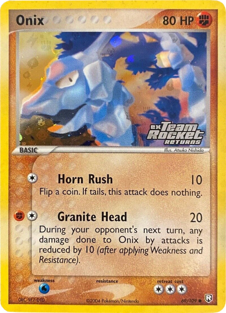 Pokemon | Onix (69/109) (Stamped) [EX: Team Rocket Returns] | The Nerd Merchant