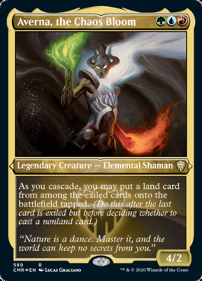 Magic | Averna, the Chaos Bloom (Etched) [Commander Legends] | The Nerd Merchant